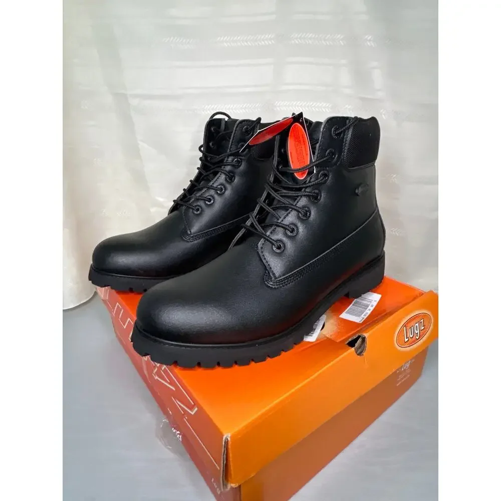 Lugz Convoy WR Men's Water Resistant Work Boots Black Size 11D NEW
